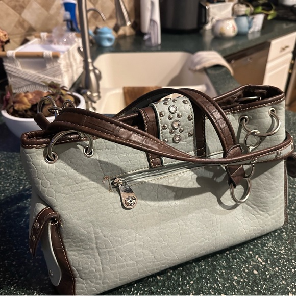 Leather purse and silver accents, western style. - Picture 2 of 2